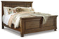 Flynnter  Panel Bed With Mirrored Dresser, Chest And 2 Nightstands