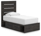 Hollivern Twin Panel Bed with Storage