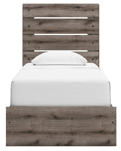 Graystorm Twin Panel Bed with Storage