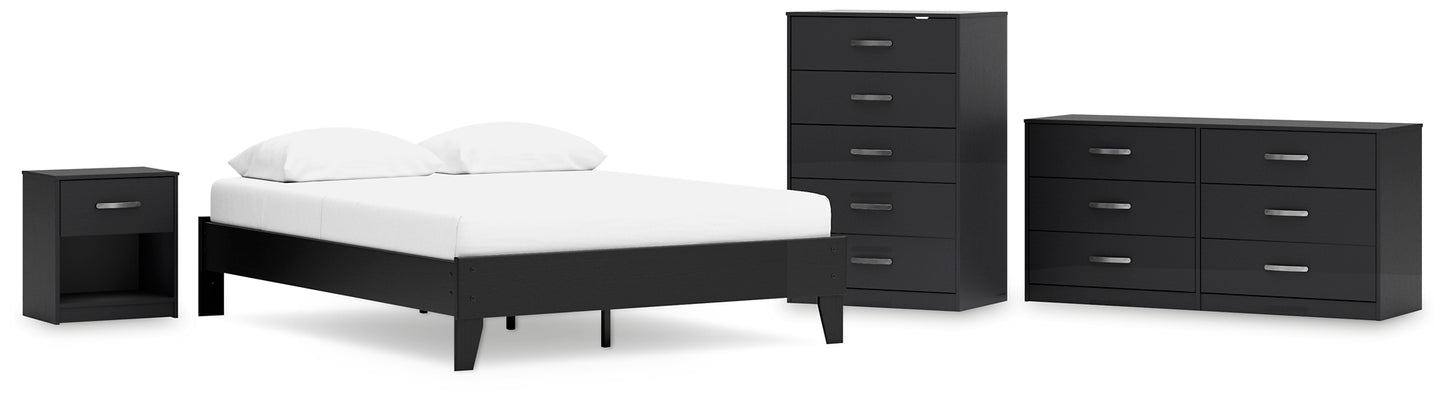 Finch Queen Platform Bed with Dresser, Chest and Nightstand