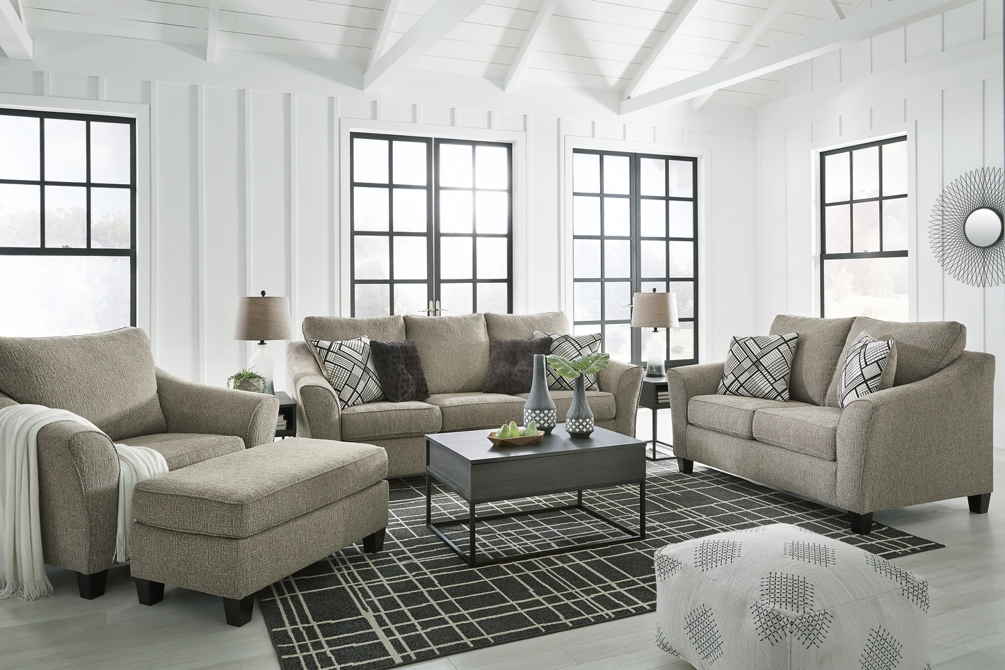 Barnesley Sofa, Loveseat, Chair and Ottoman