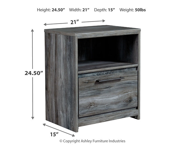 Baystorm King Panel Bed with Mirrored Dresser, Chest and 2 Nightstands