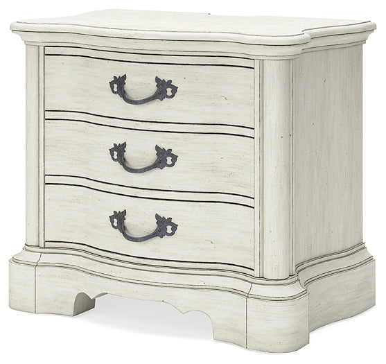 Arlendyne Queen Upholstered Bed with Mirrored Dresser and Nightstand